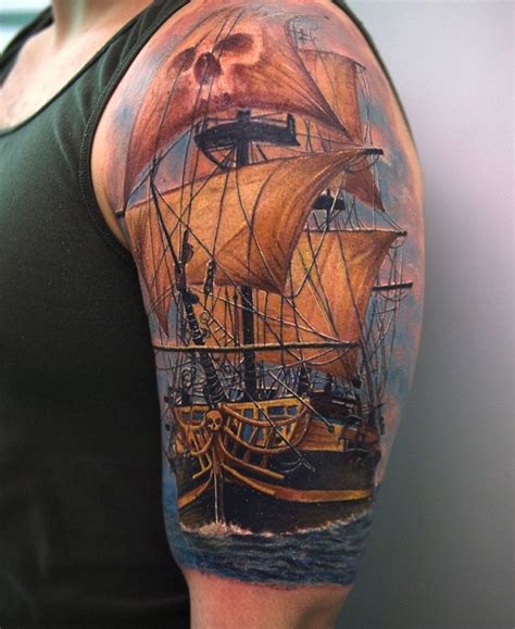 Pirate Ship Tattoos Designs, Ideas and Meaning | Tattoos For You