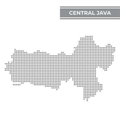 Dotted map of Central Java is a province of Indonesia 25527988 Vector Art at Vecteezy