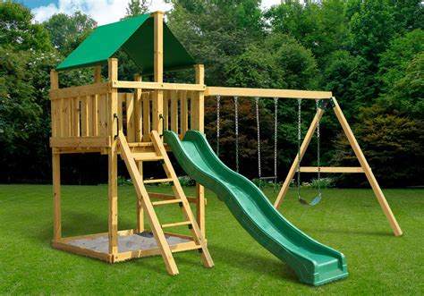 Discovery Fort with Swing Set - DIY Kit - SwingSetMall.com