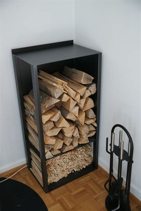 porte buches | Indoor firewood rack, Firewood storage indoor, Wood storage