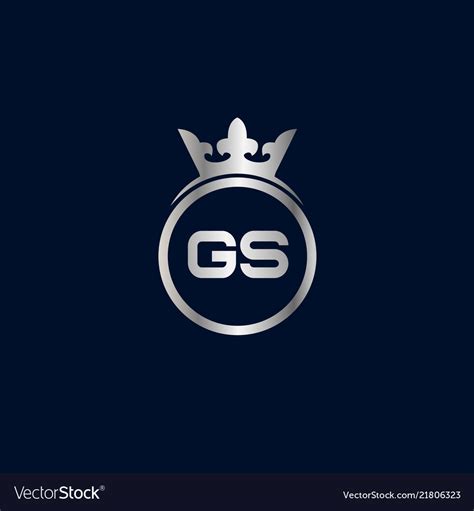 Initial letter gs logo template design Royalty Free Vector