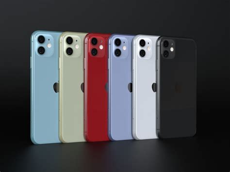 Apple iPhone 11 All Official Colors 3D model | CGTrader