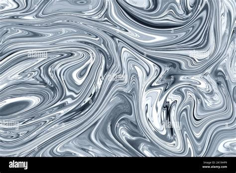 Liquid marble texture design, metallic marbling, shiny silver or chrome ...