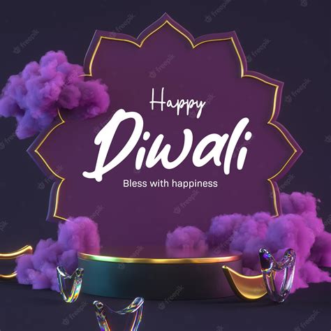 Premium PSD | Happy diwali celebration flyer template