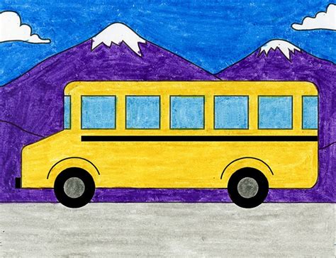 School Bus Drawing For Kids