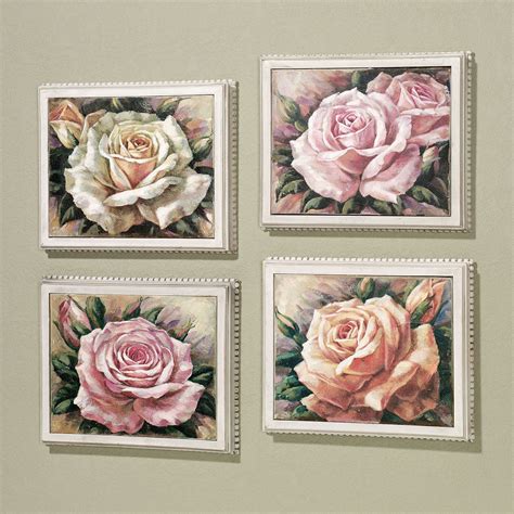 Blooming Roses Framed Canvas Wall Art Set