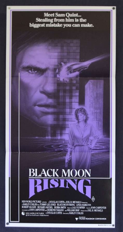 All About Movies - Black Moon Rising Movie Poster Original Daybill 1986 ...