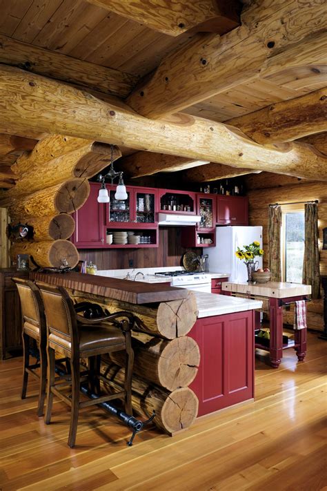 Rustic kitchens log cabin kitchen - chipgarry