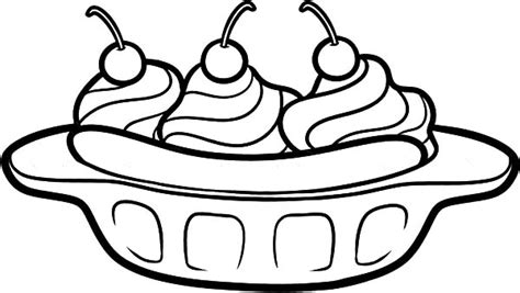 Banana Split Coloring Page Printable - AdateHendricks