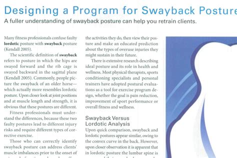 Designing a Program for Swayback Posture - PHI Pilates