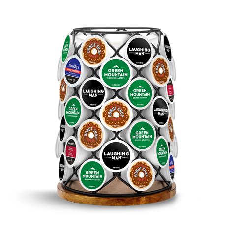 Buy Keurig Wood & Wire Storage Carousel, Coffee Pod Storage, Holds up ...