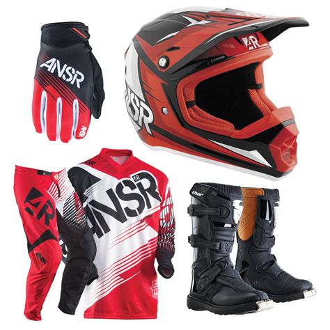 Answer Mx Syncron Red Youth Dirt Bike Protection Pack Kids Motocross Gear Combo | eBay