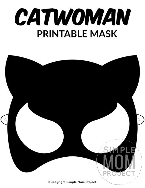 Free Printable Catwoman Mask Template | Catwoman mask, Mask template ...