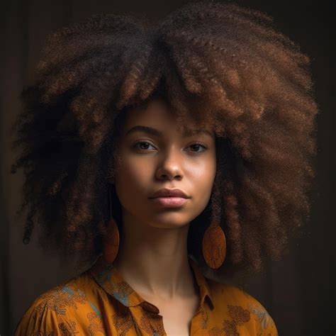 Premium Photo | Afro beauty woman hair generative ai