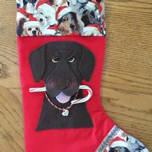 Chocolate Lab Christmas stocking | Etsy