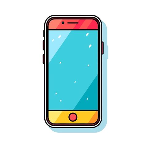 Premium Vector | A phone with a blue and yellow screen that says " the phone is red