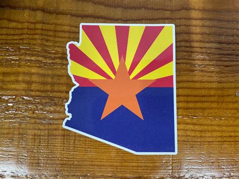 Arizona Outline With Arizona Flag 3.25 Decal - Etsy