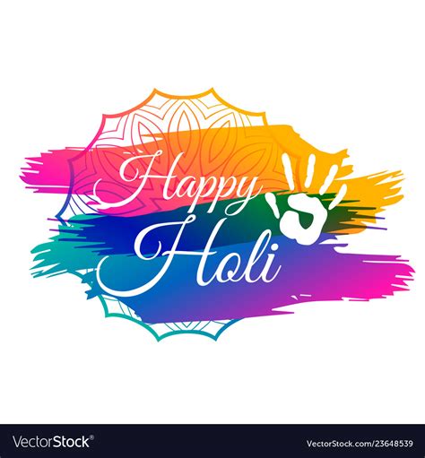 Happy holi festival of colors celebration Vector Image