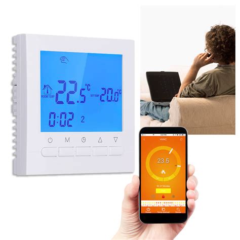 WIFI LCD Wireless Smart Programmable Thermostat Comes with App ...