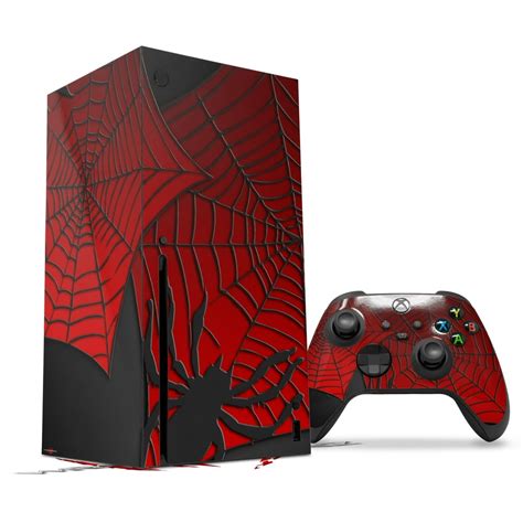 WraptorSkinz Skin Wrap compatible with the 2020 XBOX Series X Console and Controller Spider Web ...