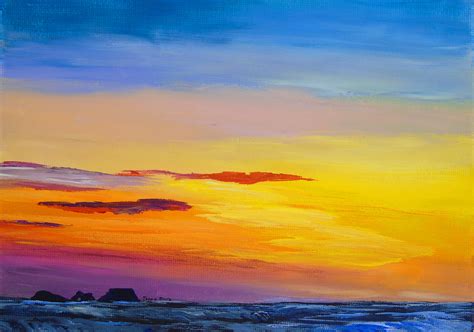 Ocean Sunset Drawing at PaintingValley.com | Explore collection of ...