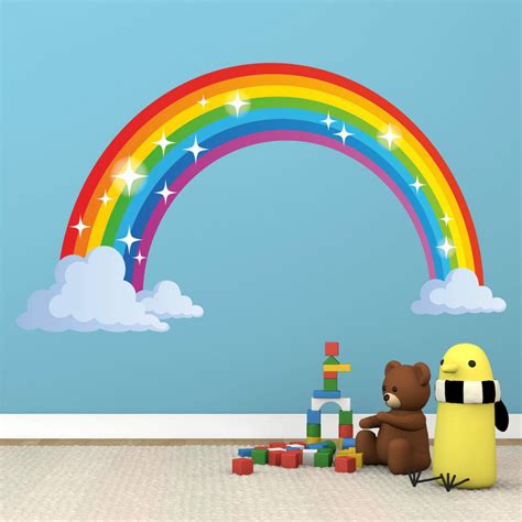 Rainbow Full Colour Wall Sticker Decal Kids Boys Girls Poster