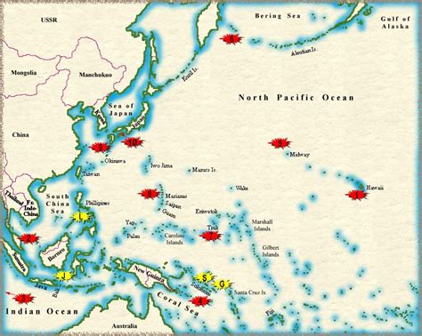 (Map developed from Evans, 'The Japanese Navy in World War II.')