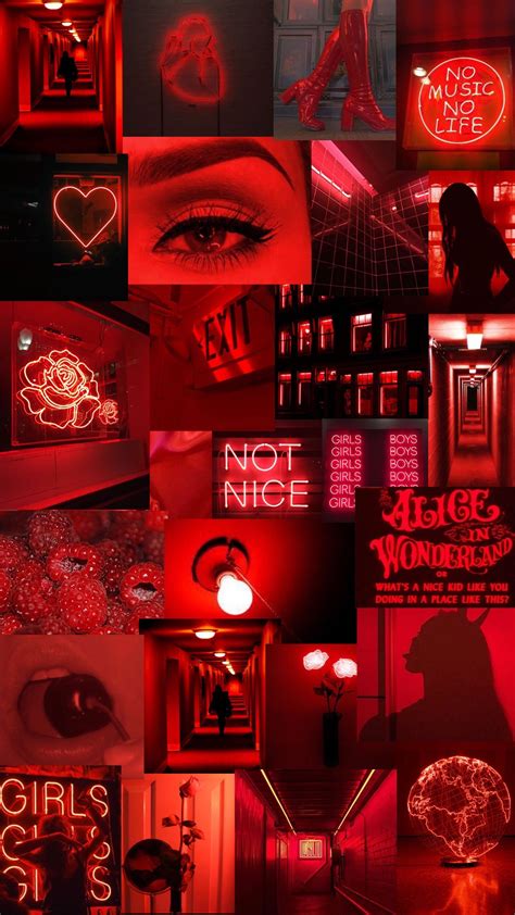 Red Aesthetic Collage Wallpapers - Wallpaper Cave