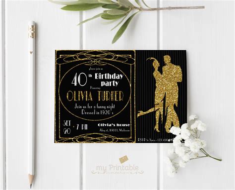 Roaring Twenties Invitation / Printable