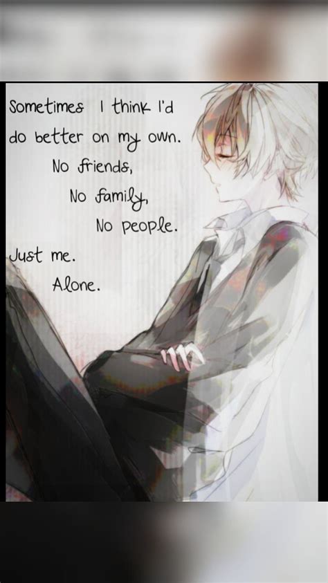 Anime boy and girl alone