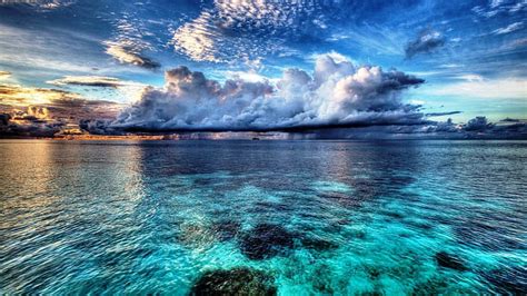 HD wallpaper: blue ocean sea 1600x900 Nature Oceans HD Art | Wallpaper Flare