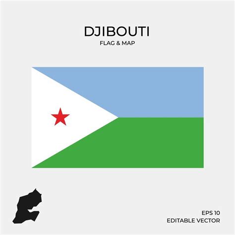 Djibouti map and flag 2045914 Vector Art at Vecteezy