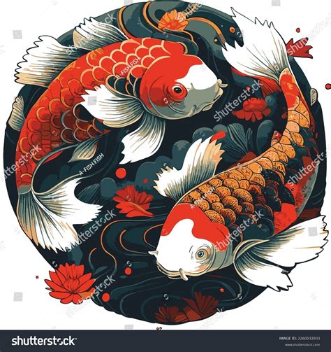 Koi Fish Water Splashjapanese Koi Carp Stock Vector (Royalty Free) 2260032833 | Shutterstock