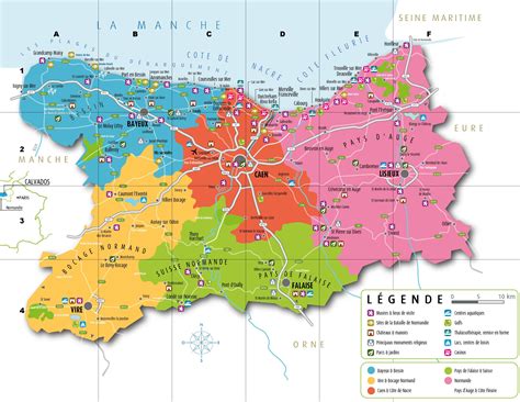 Calvados tourist map - Ontheworldmap.com