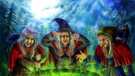 Three Witches Brew Halloween HD Halloween Wallpapers | HD Wallpapers ...