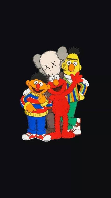 Download Uniqlo Kaws Sesame Street Illustration Wallpaper | Wallpapers.com