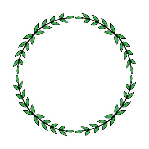 Green Leaves Circle Border Design, Green Leaves, Green Leaves Circle, Leaves PNG and Vector with ...