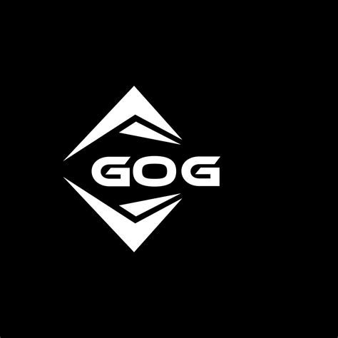 GOG abstract technology logo design on Black background. GOG creative initials letter logo ...