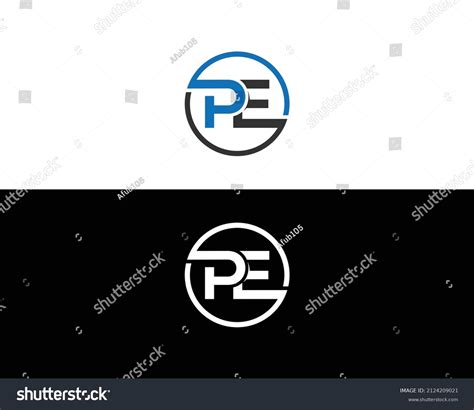 Creative Elegant Monogram Pe Logo Design Stock Vector (Royalty Free) 2124209021 | Shutterstock