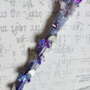 Romantic Purple Magic Wand for Cosplay Party, Butterfly Halloween Wand ...