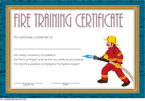 Firefighter Training Certificate Template 3 | Paddle Templates