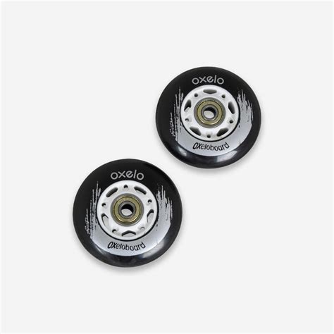 OXELO WAVEBOARD WHEELS X2 - BLACK