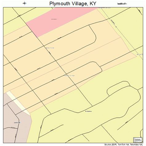 Plymouth Village Kentucky Street Map 2161914