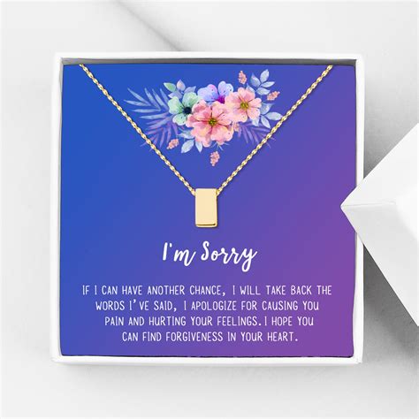 Anavia - Anavia I'm Sorry, Apology Gift Card Necklace, Apology Gifts for Her, Sorry Quote ...