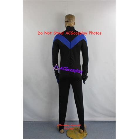 DC Comics Batman Arkham City Nightwing Cosplay Costume include eyemask