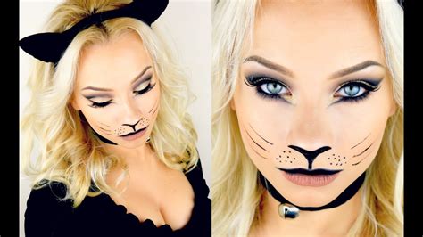 Last Minute Halloween Kitty Cat Makeup Tutorial 2015 - YouTube