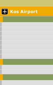 Kos Airport, Departures