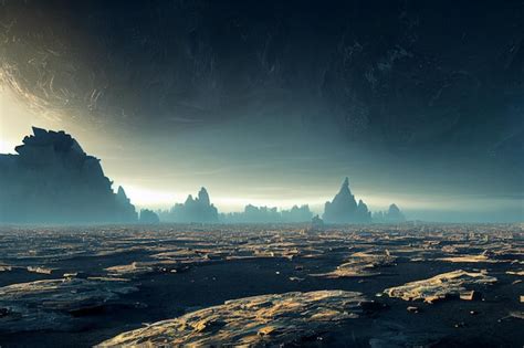 Premium Photo | Alien planet landscape3d illustration