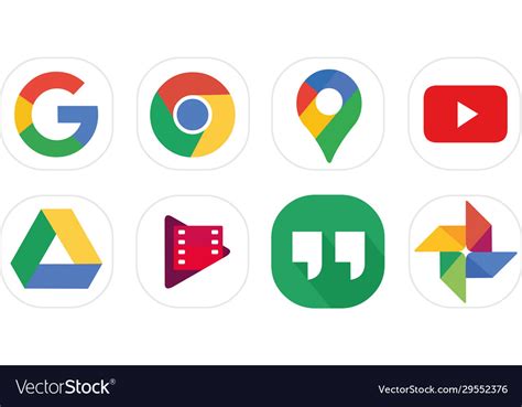 Google icons Royalty Free Vector Image - VectorStock