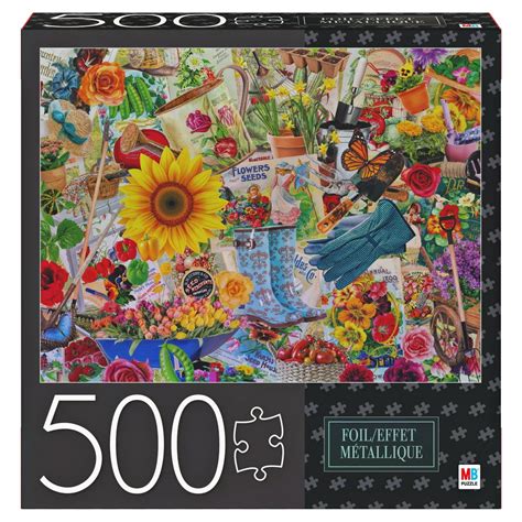 500-Piece Adult Jigsaw Puzzle with Foil Accents, Garden Collage - Walmart.com - Walmart.com